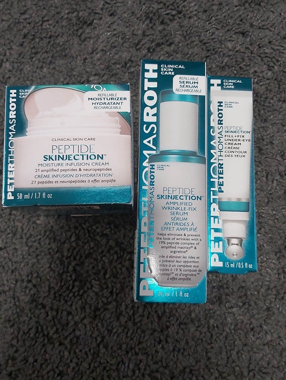 NEW Peter Thomas Roth Peptide Skinjection Skincare Set - 3 pcs